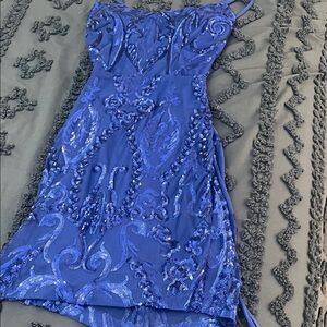 Windsor Royal Blue Sequin Mini Dress